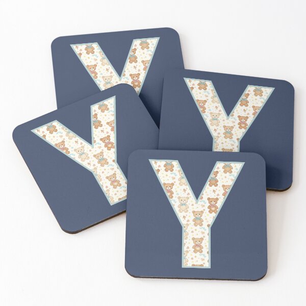 Item preview, Cute Teddy Bear Pattern Letter Y Monogram designed and sold by rustyroofco.