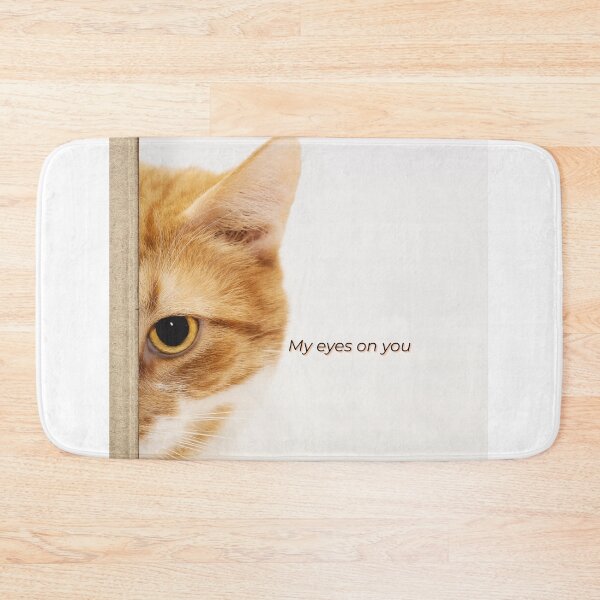 Item preview, This cheeky orange cat peeks from half its face, keeping an eye on you. ‘My Eyes on You!’ is all about feline mischief and playful curiosity. designed and sold by Eleyna2.