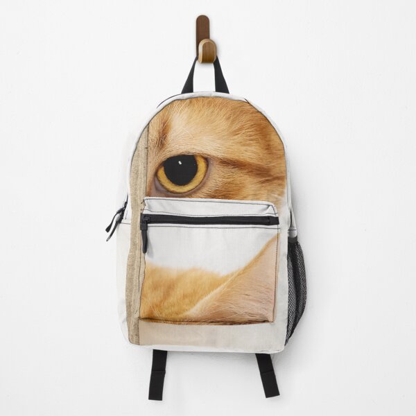 Item preview, This cheeky orange cat peeks from half its face, keeping an eye on you. ‘My Eyes on You!’ is all about feline mischief and playful curiosity. designed and sold by Eleyna2.