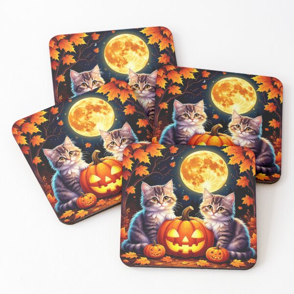 Item preview, Pumpkin Moonlight Kittens designed and sold by AmetistLight.
