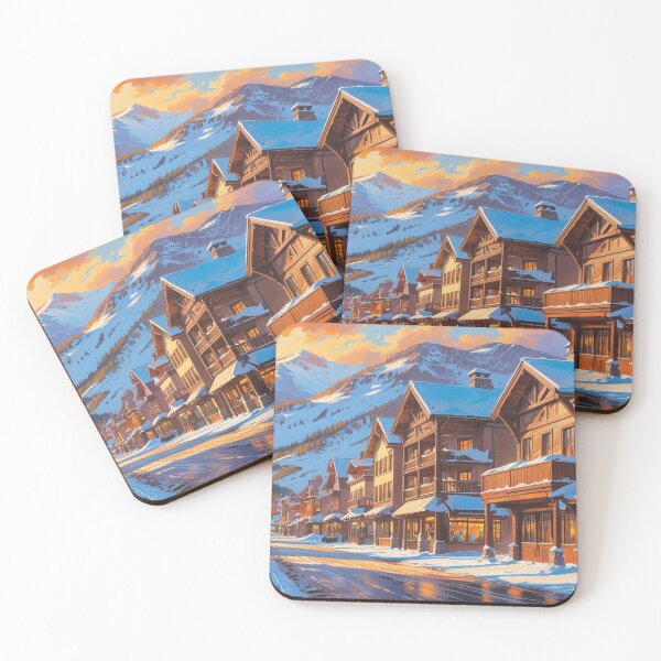 Item preview, Ski Resort Town Sunset designed and sold by MakersMinds.