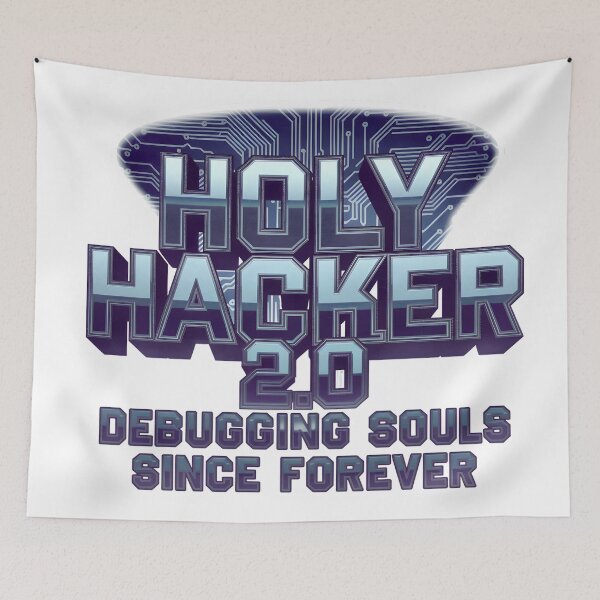 Item preview, Holy Hacker 2.0 Debugging Souls Art | Futuristic Geek Gift Tee Digital Download designed and sold by AnnDesignStudio.