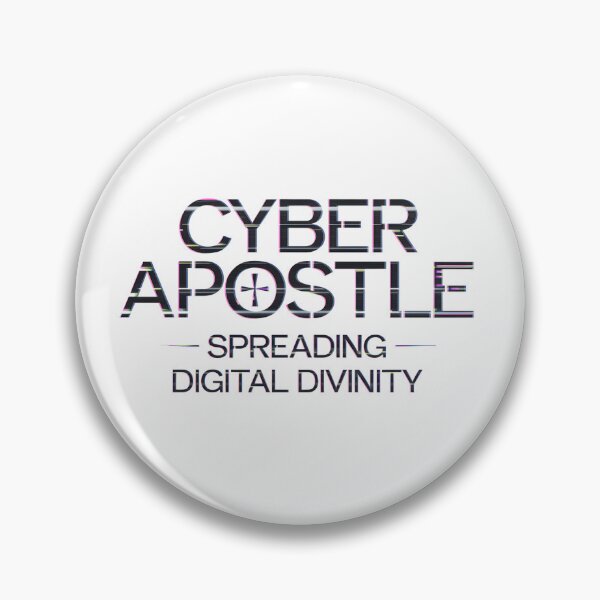Item preview, Cyber Apostle Spreading Digital Divinity Glitch Art | Futuristic Gift Tee Digital Download designed and sold by AnnDesignStudio.