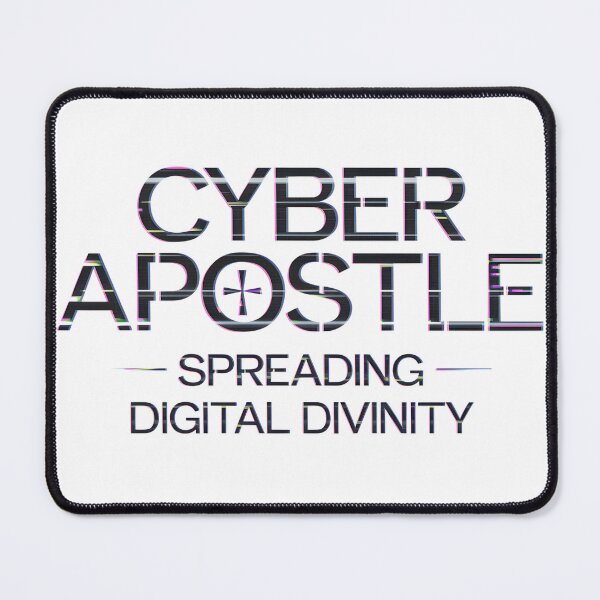 Item preview, Cyber Apostle Spreading Digital Divinity Glitch Art | Futuristic Gift Tee Digital Download designed and sold by AnnDesignStudio.