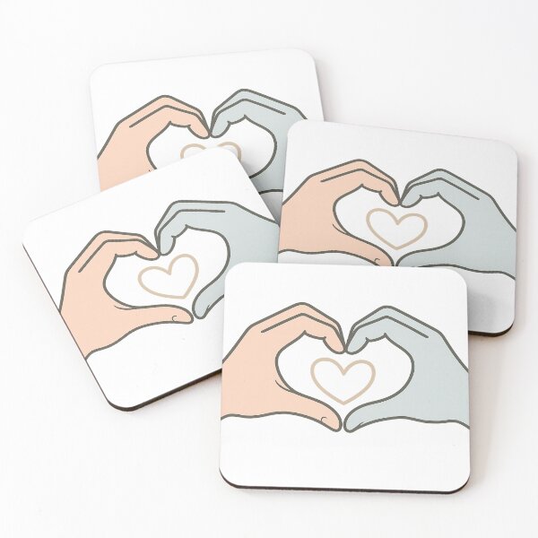 Item preview, Minimalist Hands Heart Couple Goals Line Art designed and sold by Design Express.