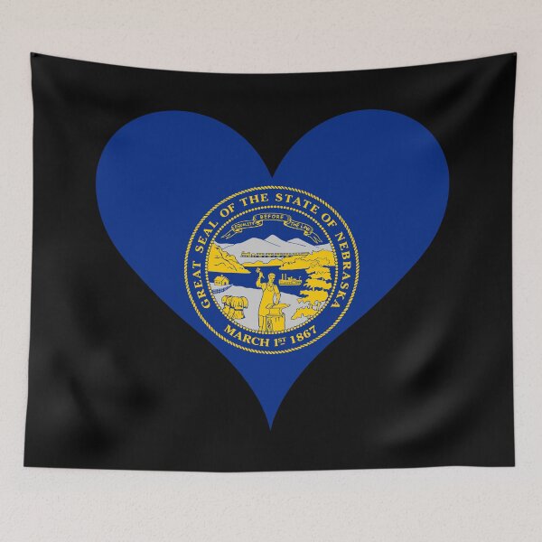 Item preview, Nebraska Heart Flag designed and sold by NTGUILTY.