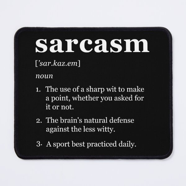Item preview, Witty Sarcasm Definition | Dictionary Style designed and sold by 89BLACK.