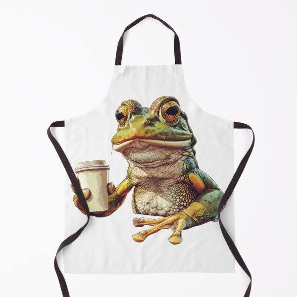 Item preview, “Grumpy Coffee Frog” designed and sold by AlexLineArt.