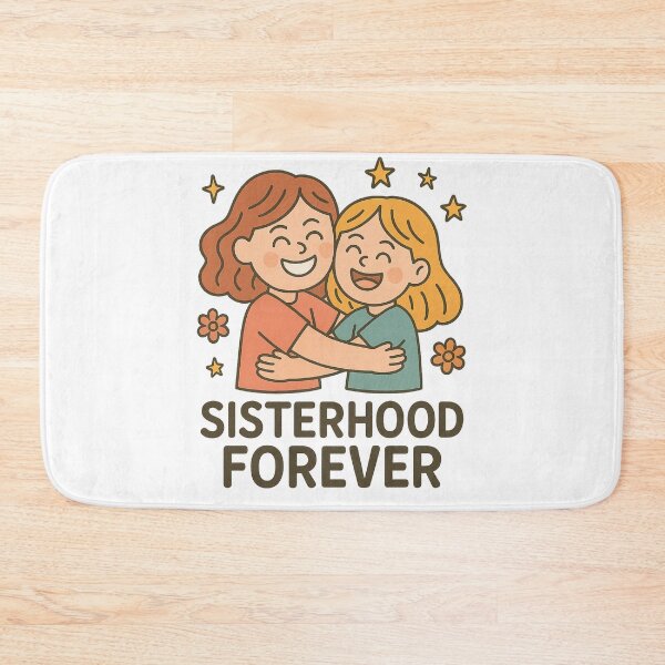 Item preview, Sisterhood Forever Cartoon Hugging Sisters designed and sold by Design Express.
