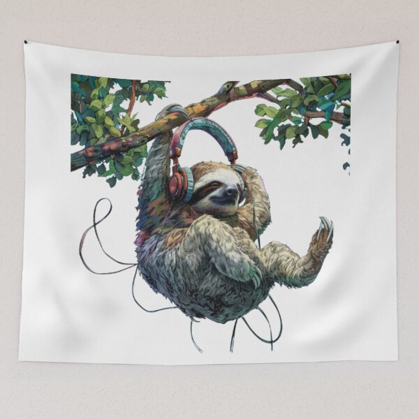 Item preview, “Chill Vibes Sloth” designed and sold by AlexLineArt.