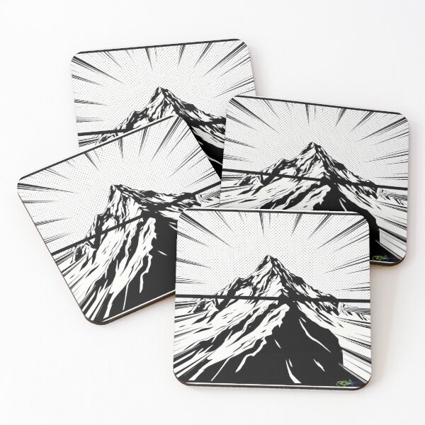 Item preview, Pop Art Mountain Landscape Love - Manga Radiance Mountain Summit designed and sold by Benito Del Ray.