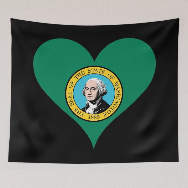 Item preview, Washington Heart Flag designed and sold by NTGUILTY.