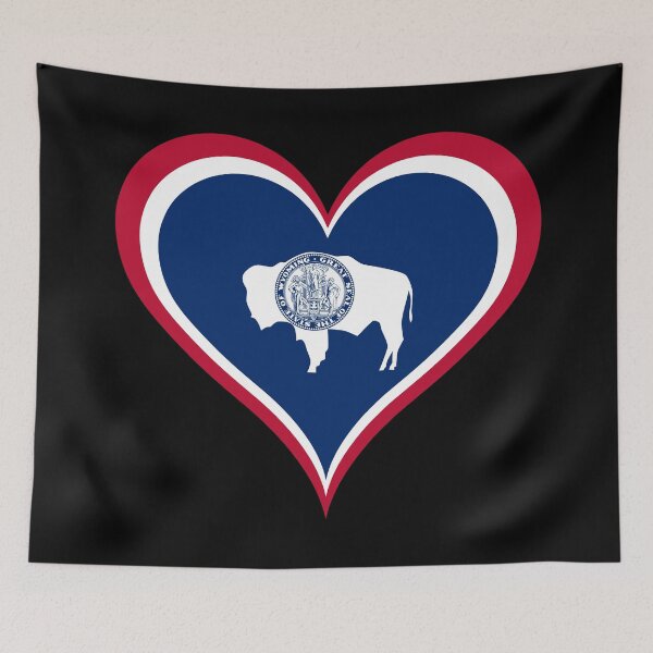 Item preview, Wyoming Heart Flag designed and sold by NTGUILTY.