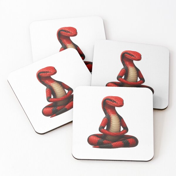 Item preview, Silent Coil – Meditating Red & Black Snake designed and sold by Purdiole-art.