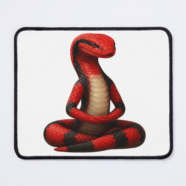Item preview, Silent Coil – Meditating Red & Black Snake designed and sold by Purdiole-art.