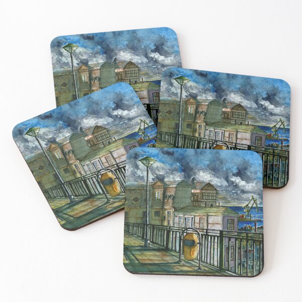 Item preview, Late Afternoon in Valparaíso, Before the Storm (Watercolor) designed and sold by Metalbizarrox.