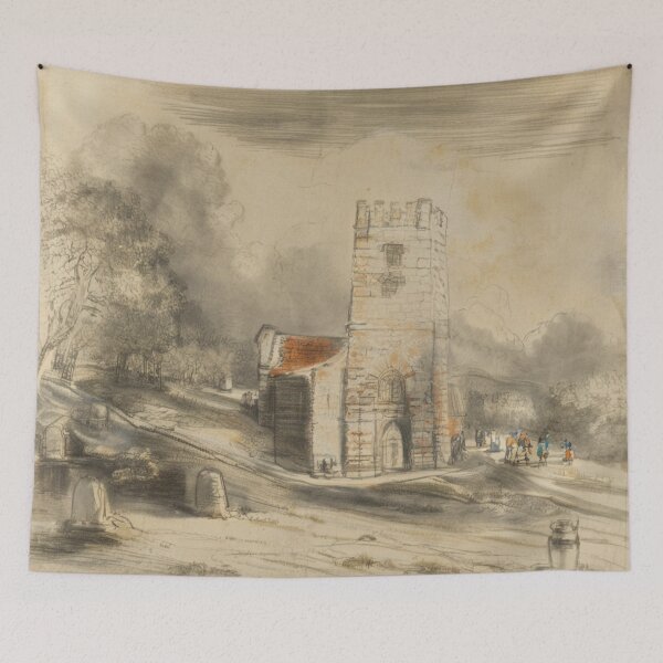Item preview, St Peter's Buckland in the Moor2(watercolour + AI) designed and sold by artsmeow.