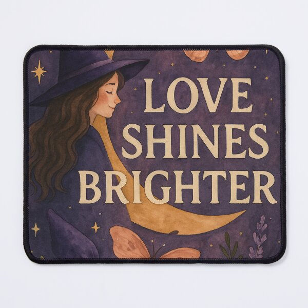 Item preview, Love Shines Brighter – Magical Moon Witch Watercolor Art designed and sold by jolille.