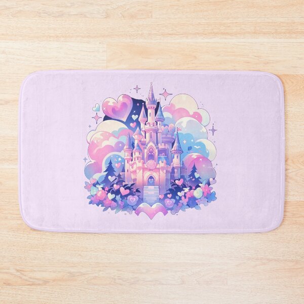Item preview, Magical dreamy princess pink castle in the clouds designed and sold by WoollenLlama.