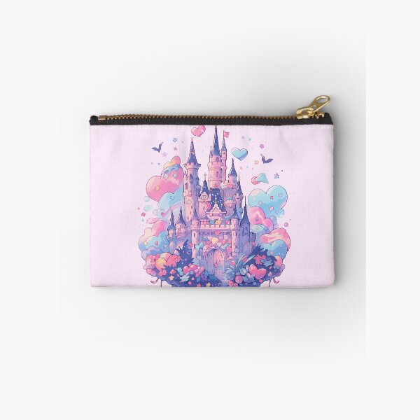 Item preview, Magical dreamy pink princess castle in the clouds designed and sold by WoollenLlama.