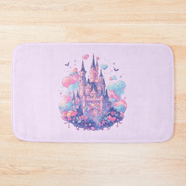 Item preview, Magical dreamy pink princess castle in the clouds designed and sold by WoollenLlama.