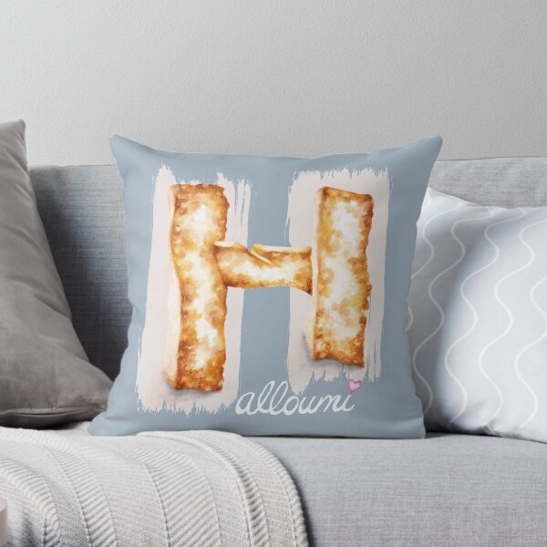 Halloumi Cheese Throw Pillow