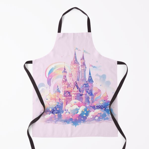 Item preview, Magical dreamy pink princess castle in the clouds designed and sold by WoollenLlama.