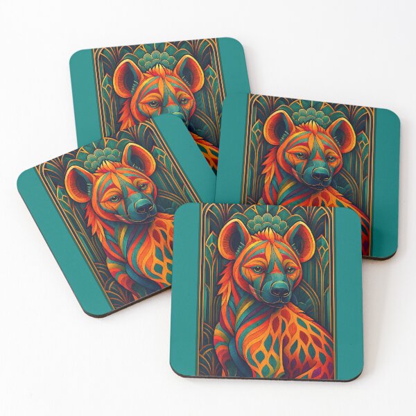 Item preview, Colorful Portrait of a Hyena designed and sold by CarolM.