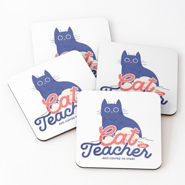 Item preview, Cat Teacher – Add Coffee to Start Retro Shirt designed and sold by FIRGO Designs.
