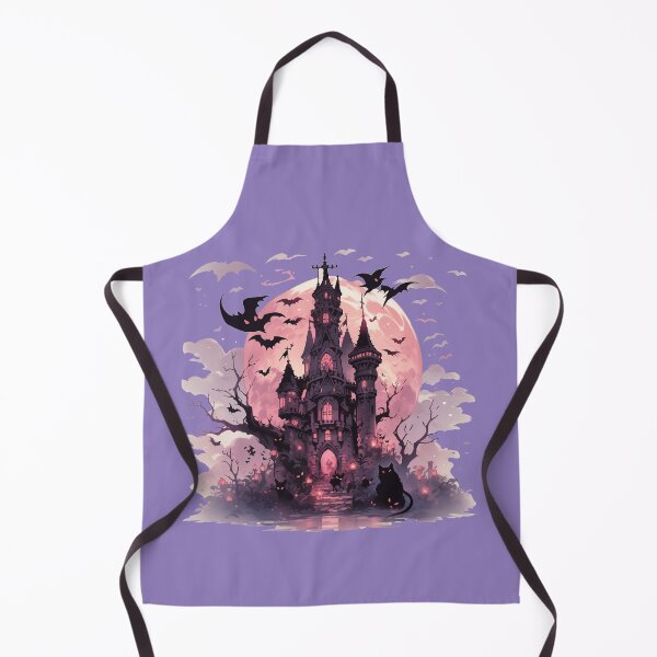 Item preview, Magical spooky castle with bats and black cats  designed and sold by WoollenLlama.