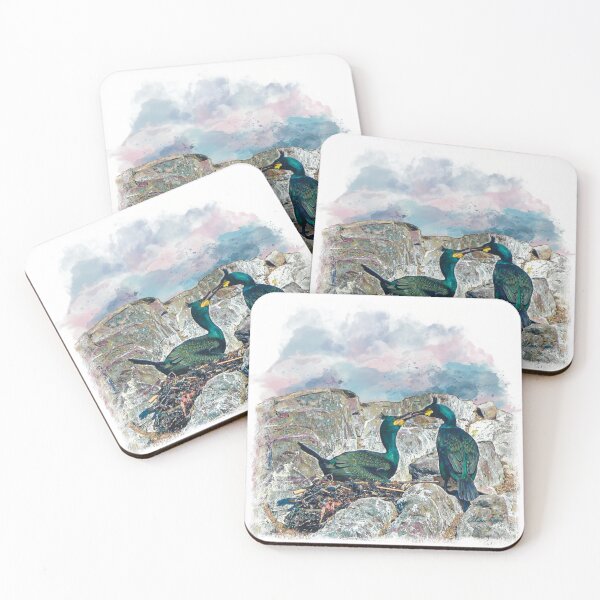 Item preview, “The Soulful Shags” birds On The Farne Islands Northumberland  designed and sold by Printfantasia .