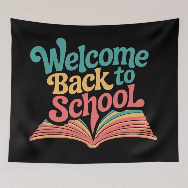 Item preview,   WELCOME BACK TO SCHOOL -TEXT -  TYPOGRAPHY - BOOK -COLORFUL designed and sold by Gihan-Design.