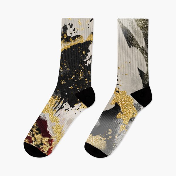 Item preview, Golden Chaos – Abstract Black & Gold Splash designed and sold by SANNYSTAM.