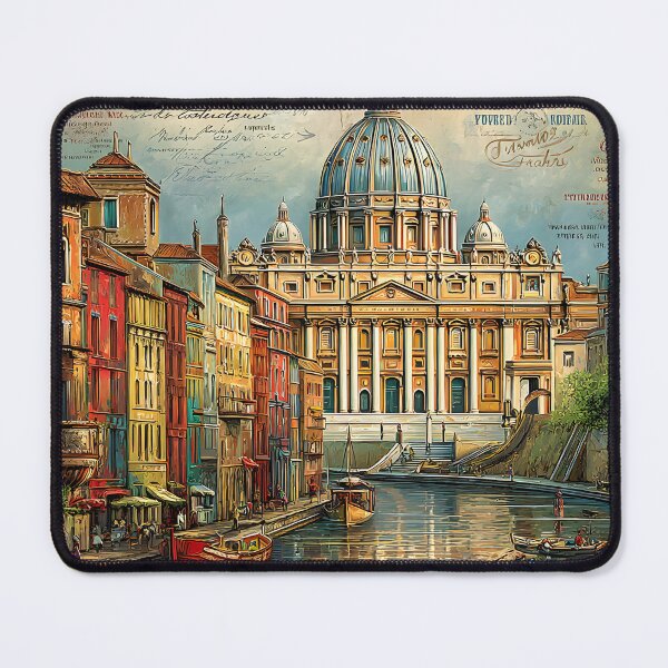 Item preview, A Vintage travel poster of Rome and Its Iconic Architecture designed and sold by Artessie.