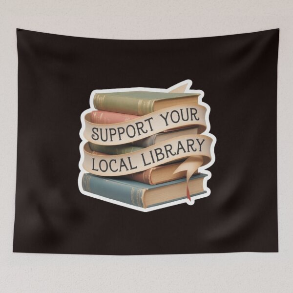 Item preview, Support Your Local Library Books Reading Librarian Bookshelf 002 designed and sold by sadedream.