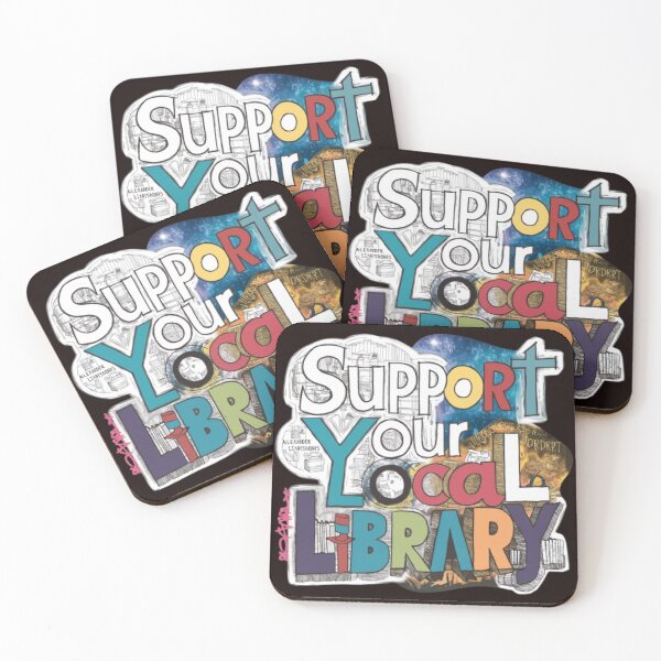 Item preview, Support Your Local Library Books Reading Librarian Kids Board Draw 002 designed and sold by sadedream.