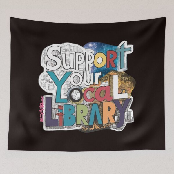 Item preview, Support Your Local Library Books Reading Librarian Kids Board Draw 002 designed and sold by sadedream.