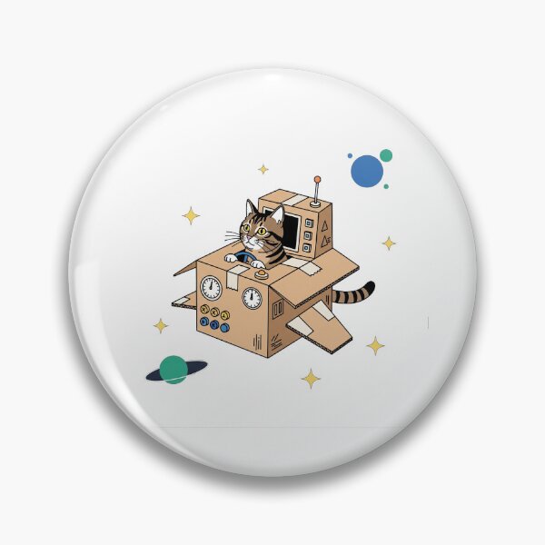 Item preview, Cartoon Cat Astronaut in a DIY Rocket Ship designed and sold by Apex Designs.