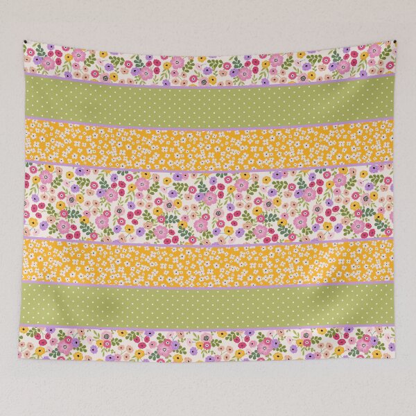 Item preview, Sweet Retro Ditsy Flowers and Polka Dots Patchwork - Boho Chic Vintage Floral Design designed and sold by DaisyHouse.