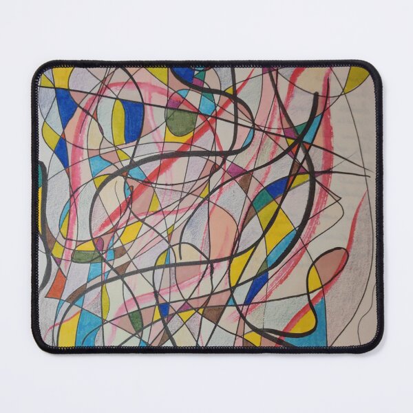 Item preview, Abstract Colorful Line Art – Hand-Drawn Geometric Shapes, Modern Wall Art Design designed and sold by ChudnajaArt.