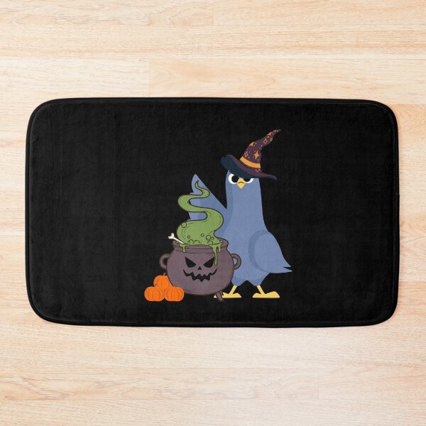 Item preview, Witchy Wings a pigeon at a cauldron like a witch designed and sold by LiliDedula.