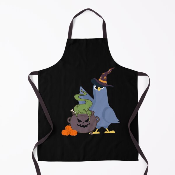 Item preview, Witchy Wings a pigeon at a cauldron like a witch designed and sold by LiliDedula.