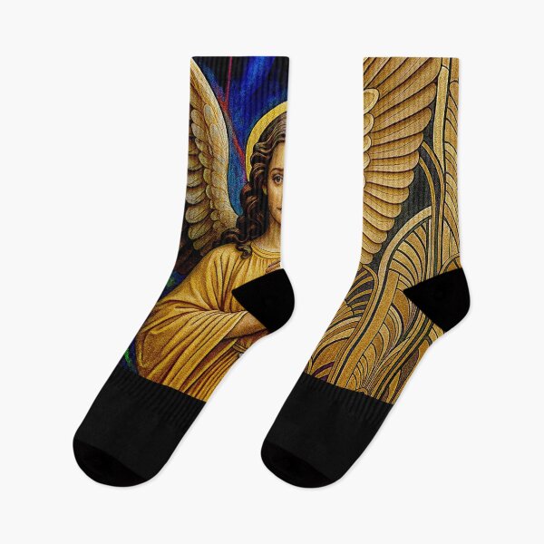 Item preview, Pop Art Golden Colorful Art Deco  and grafitti Angel  designed and sold by Helios Be. Lavsh.