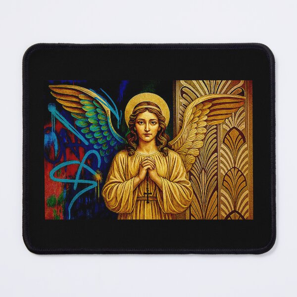 Item preview, Pop Art Golden Colorful Art Deco and grafitti Angel #1 designed and sold by Helios Be. Lavsh.