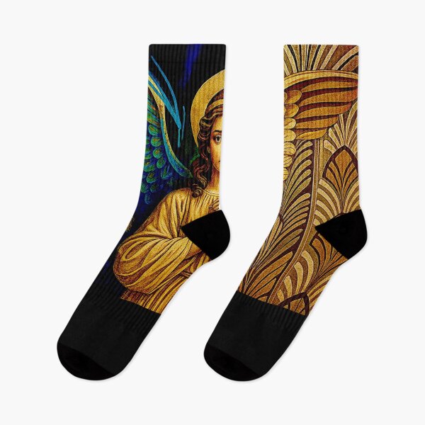 Item preview, Pop Art Golden Colorful Art Deco  and grafitti Angel #1 designed and sold by Helios Be. Lavsh.