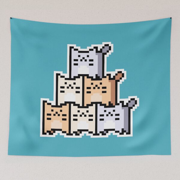 Item preview, Pastel Pixel-Cats Pyramid designed and sold by Wojciech Sumara.