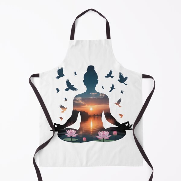 Item preview, Meditating Yogi Double Exposure Lotus Pose Silhouette with Sunrise designed and sold by martindesignden.