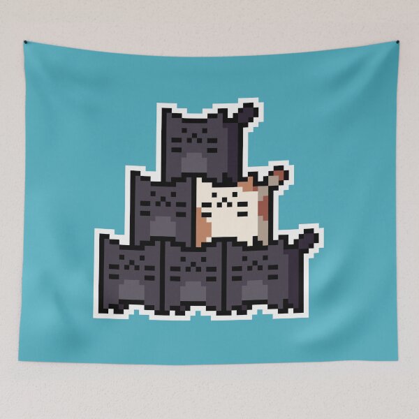 Item preview, Orange Accent Pixel-Cats Pyramid designed and sold by Wojciech Sumara.