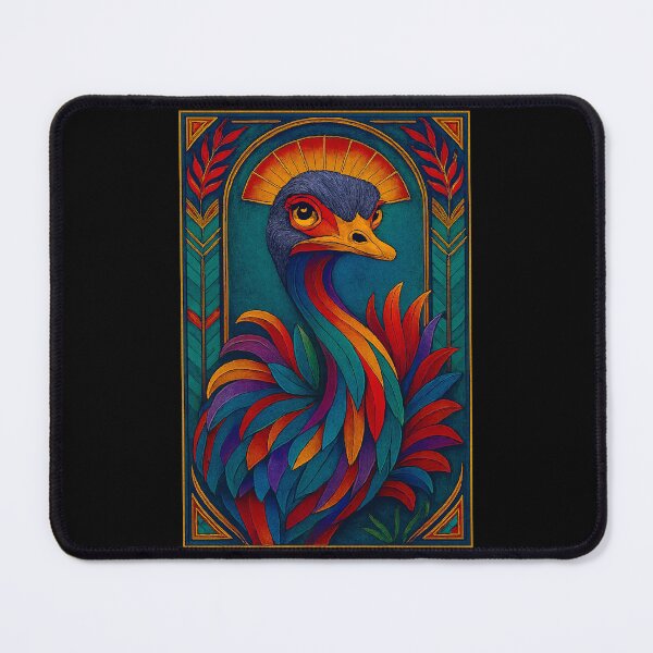 Item preview, Colorful Portrait of an Ostrich designed and sold by CarolM.