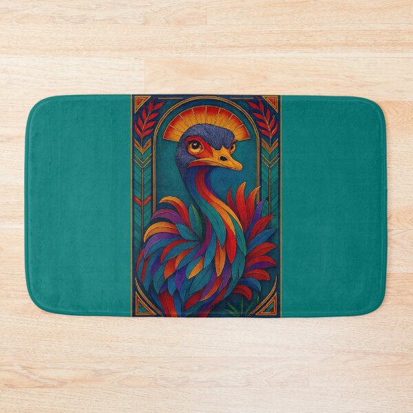 Item preview, Colorful Portrait of an Ostrich designed and sold by CarolM.